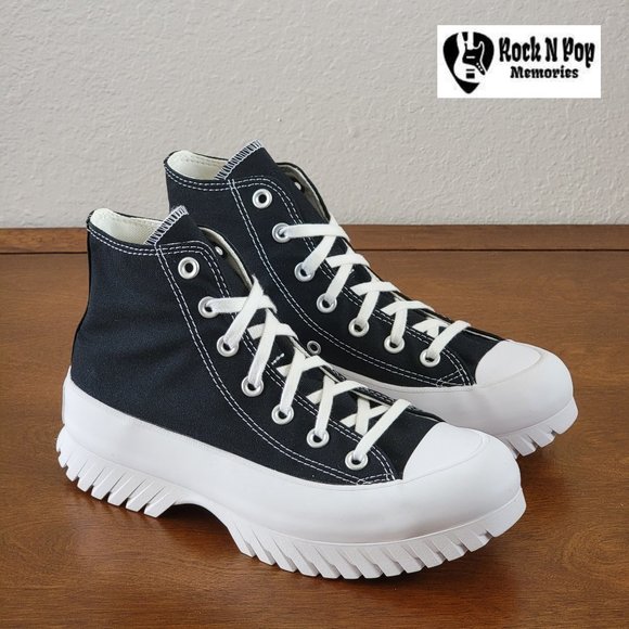 Converse Women's Chuck Taylor All Star Lugged 2.0 Hi  A00870C Black/Egret/White - Picture 1 of 9